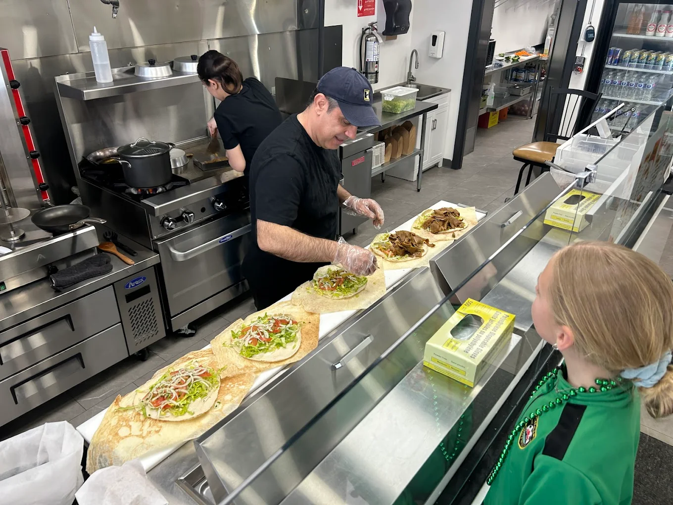 Lebanese family sharing a feast together