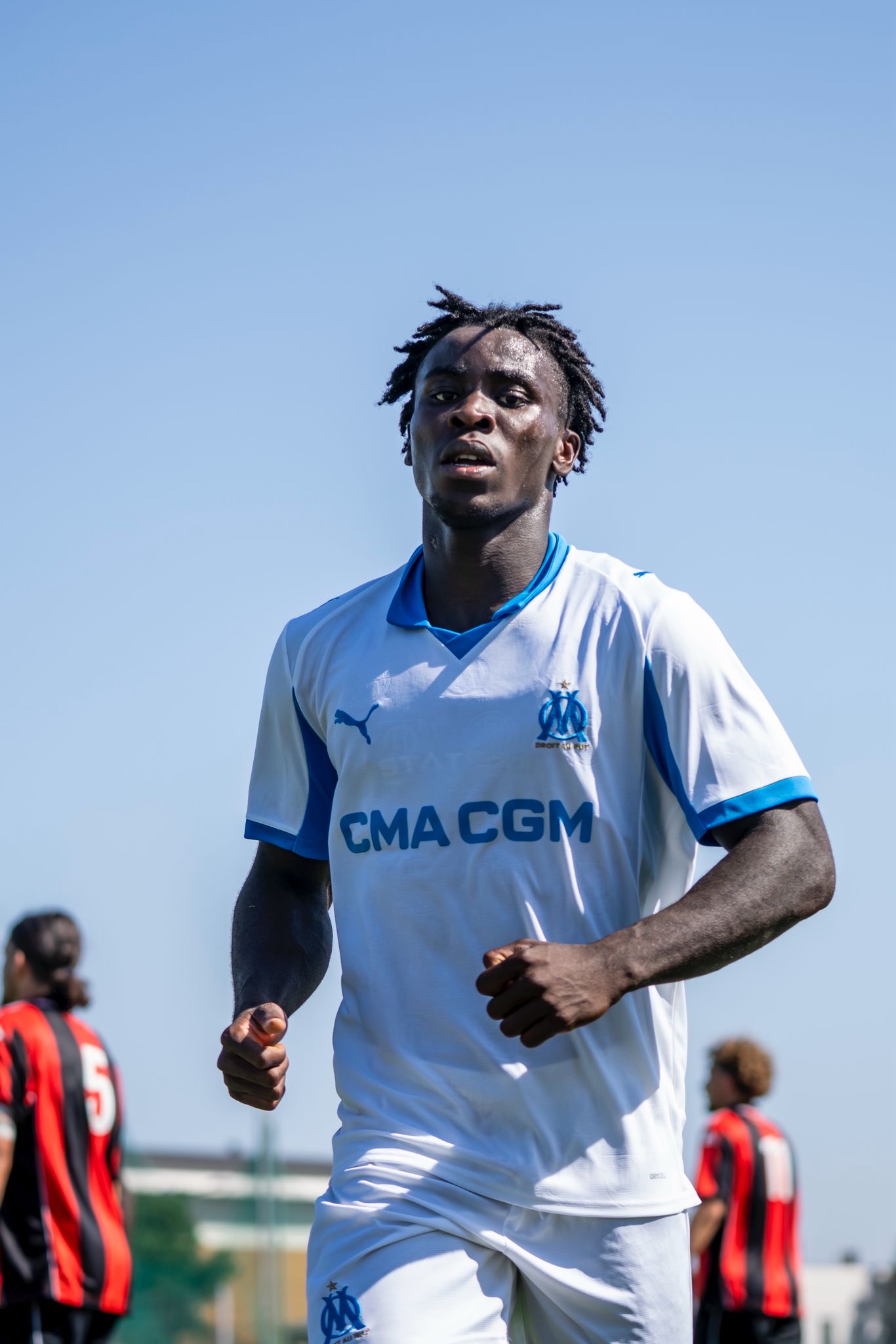 Ange Lago lors d'un match avec l'Olympique de Marseille