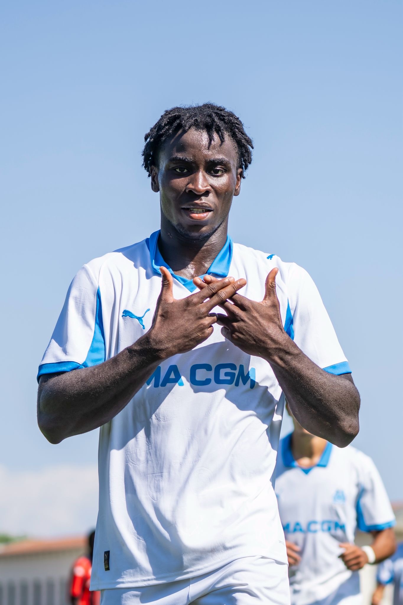 Ange Lago portant les couleurs de l'Olympique de Marseille