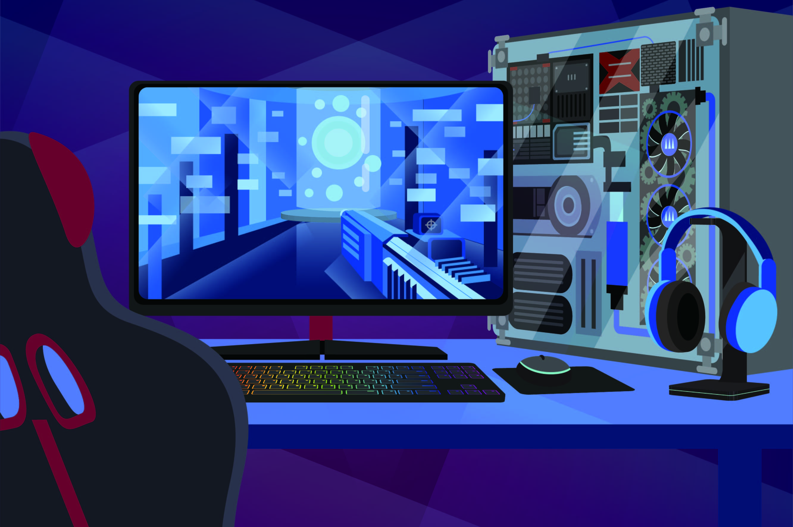 Professional Gaming Setup - Competitive Esports Environment