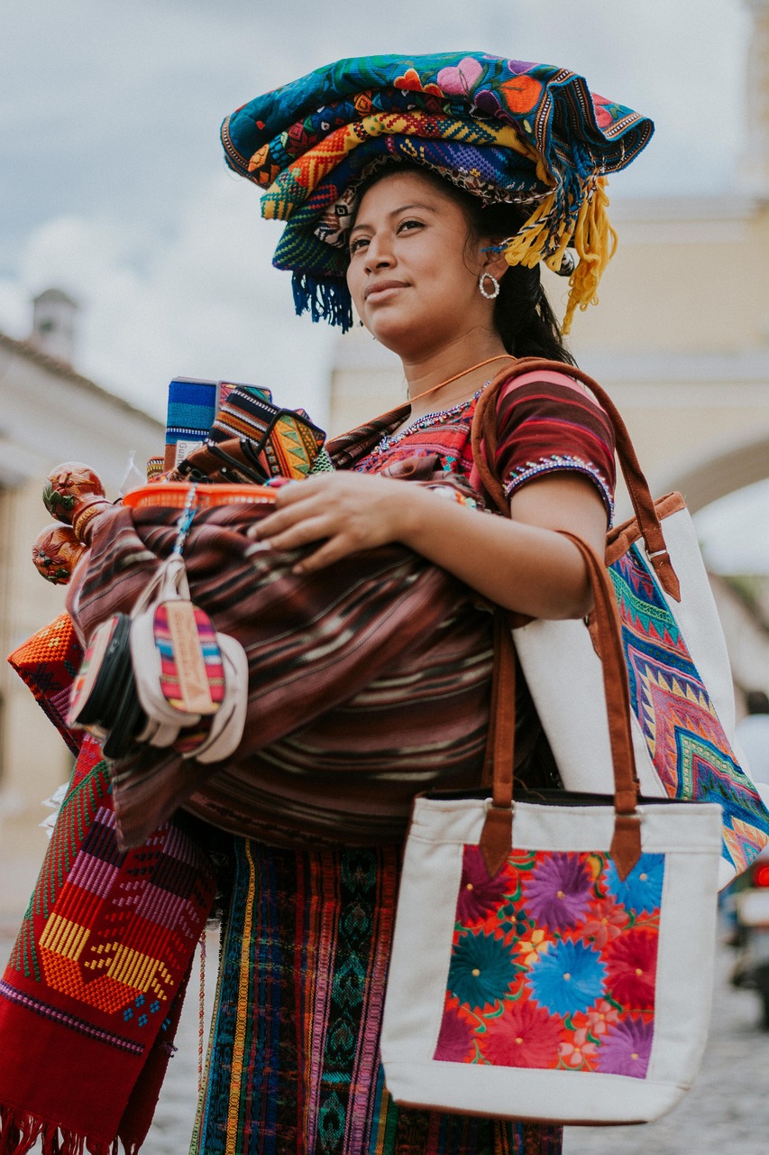 Traditional craft seller before