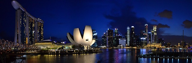 Singapore skyline showcasing modern telecommunications infrastructure