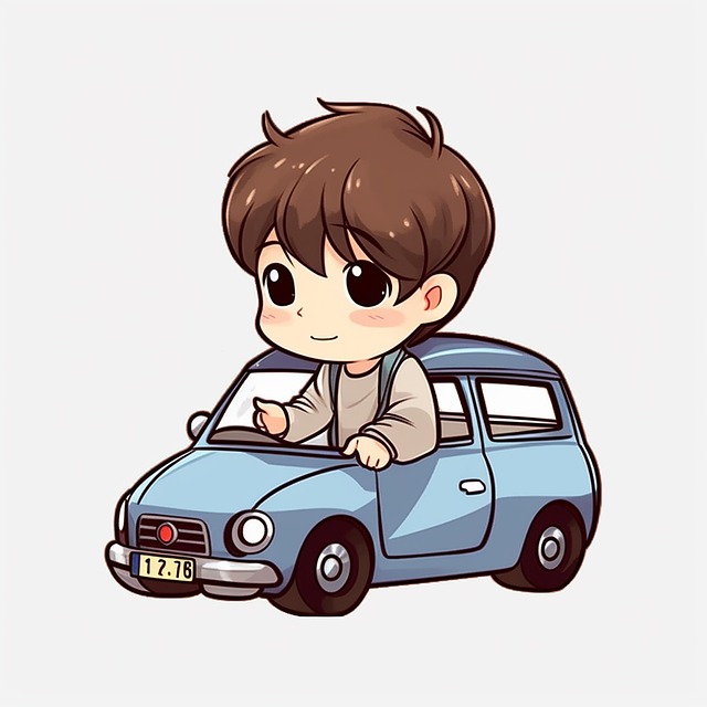 Driving instructor and student