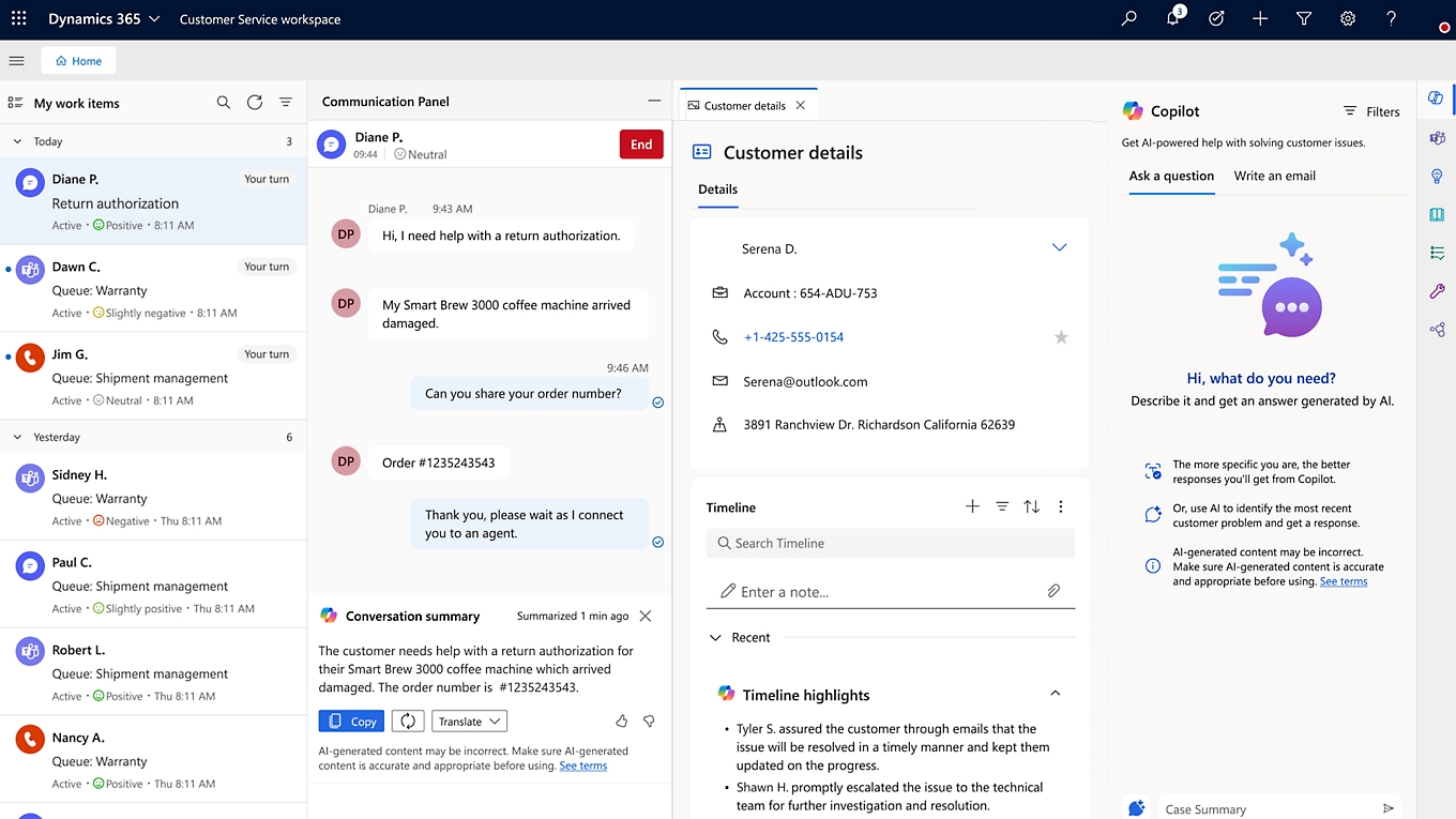 Microsoft Support Team helping customers
