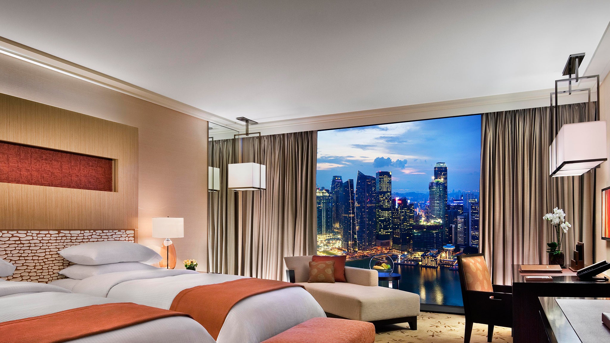 Marina Bay Sands luxury room with city view