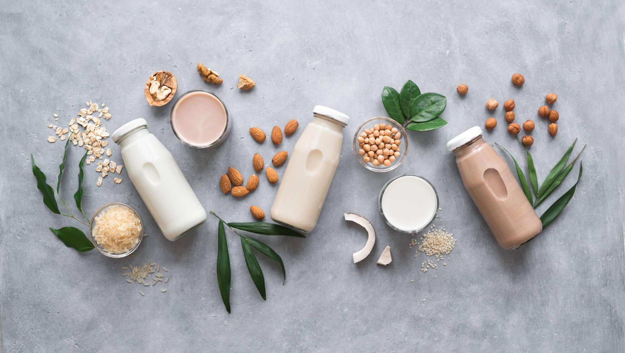 Alternativas veganas de leche