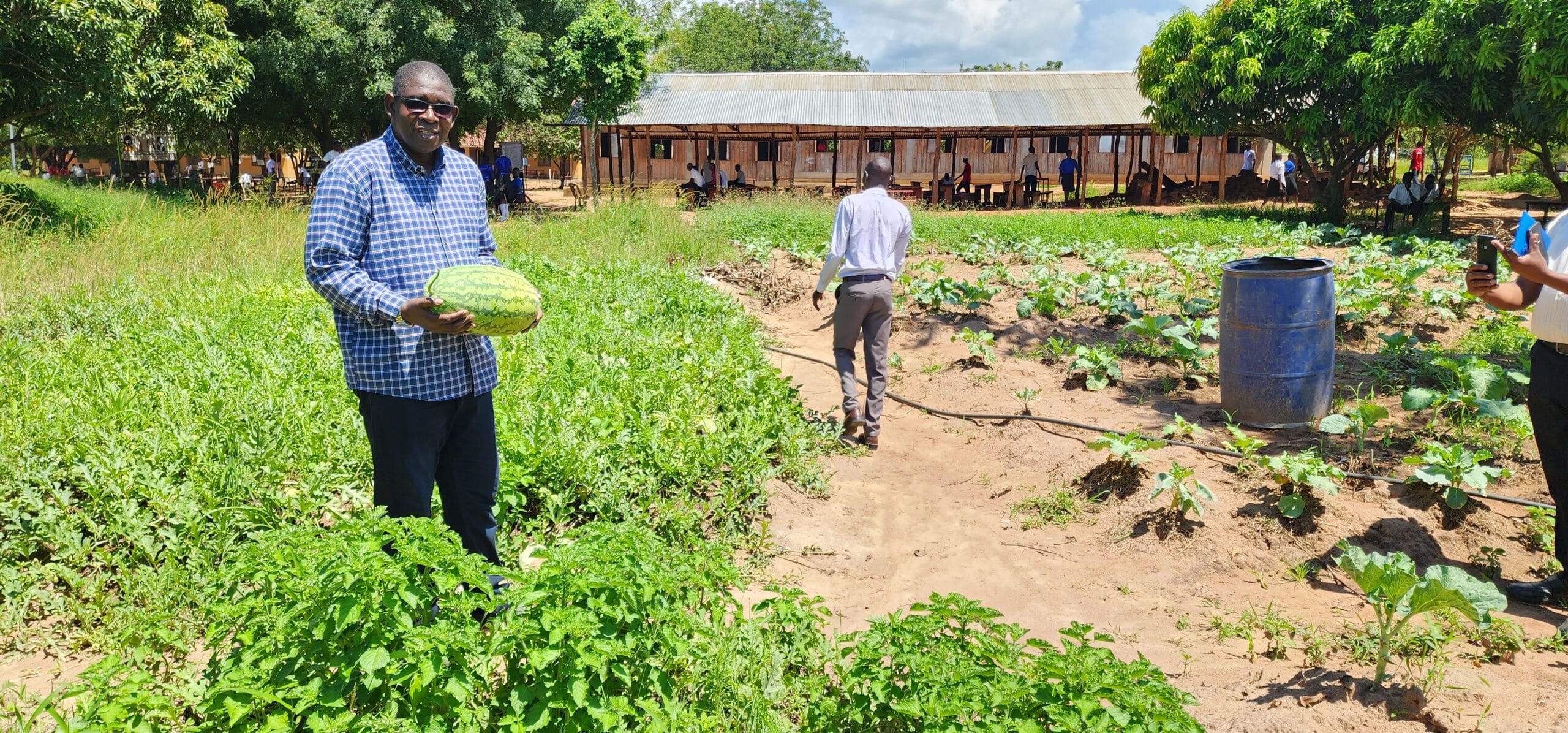 African community working together in sustainable agriculture project