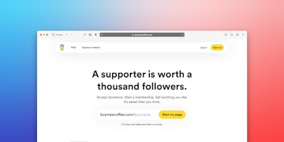 Inspirational message on computer screen about support being worth a thousand followers, perfect for nonprofit website design