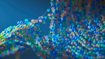 Abstract blue and green neural network structure representing machine learning and artificial intelligence systems